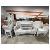 White Resin Wicker Patio Furniture.