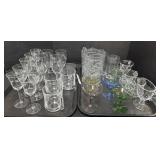 Multicolor Glasses, Pitcher, Teacups, Large