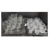 Assortment Of Various Sized Glasses.