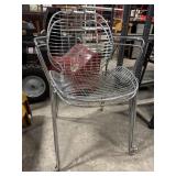(2) Mid Century Chrome Wire Chairs.