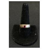 Gold Ruby Accent Ring.