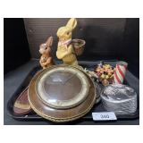 Rabbit Figures, Clock, Rabbit Molds.