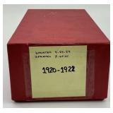 999 1920-1922 Wheat Pennies.