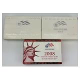3 - United States Mint Silver Proof Sets.