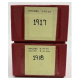 481 1917 Wheat Pennies, 668 1918 Wheat Pennies.