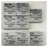 8 50% Silver Canadian Mint Canadian Dollars.