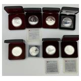 1 .999 Round & 7 .500 Silver Canada Dollars.