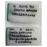 11 1 Oz .999 Fine Silver South Africa Krugerrands.