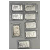 8 - 1 Oz .999 Fine Silver Silvertowne Silver Bars