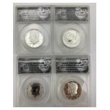 90% Silver JFK Half Dollar 4-Coin Set.