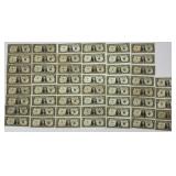 53 1957 & 1963, Blue & Green Seal Dollar Notes.