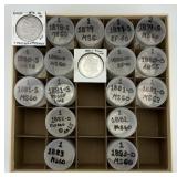 19 90% Silver Morgan Dollars.