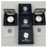 5 .999 Fine Silver Morgan Dollar Proofs.