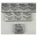 8 50% Silver Canadian Mint Canadian Dollars.