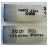 40 1 Oz .999 Fine Silver Canadian 5 Dollar Coins.