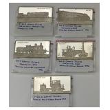 5 - Fine Silver Train Engine Bars.