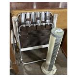 Oscillating Tower Fan & Lawn Chair.