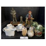 S&P Shakers, Teacups, Duck Figurines.