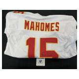 Autographed Pat Mahomes Jersey.