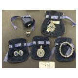 Sterling Silver Gold Konstantino Blue Topaz Set.