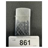 Monogrammed Zippo Lighter.