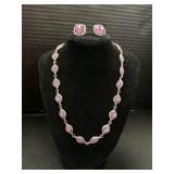 Sterling Silver Spiny Oyster Necklace & Earring