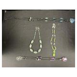 Sterling Silver, Jade, Azurite, Amethyst, Jewelry.