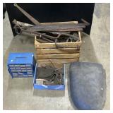 Military Knife, Barn Hinges, Ice Tong.