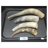 4 Powder Horns.