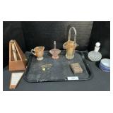 Depression & Carnival Glass, Metronome, Pins.