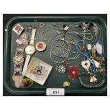 Costume Jewelry Necklaces, Bracelets, Watch.