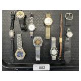 9 Various Fashion Wrist Watches.