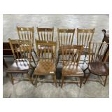 8 Antique Chairs.