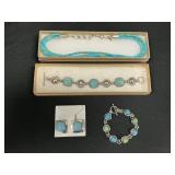 Sterling Silver, Turquoise, & Gaspiete Jewelry.