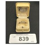 18K White Gold Engraved Ring.