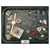 Costume Jewelry Necklaces, Bracelets, Watch.