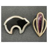 Pair Of Silver Like Pendants.