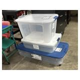 3 Storage Totes.