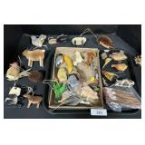 Natural Bristle Brush Animal Christmas Ornaments.