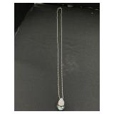 Sterling Silver Abalone Shell Necklace.