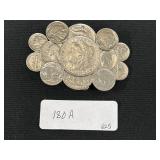 Silver Style Coin Belt Buckle.