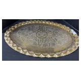 Anglo-Indian Style Brass Serving Tray.