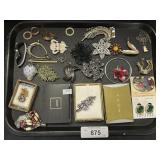 Costume Jewelry, Brooches, Rings, Bracelets.