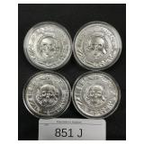 4 .999 Fine Silver 2oz Rounds.