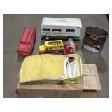 Tonka Pressed Steel Camper, ALF Waste Can.