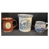 Cornwall Furnace Stoneware Mug & Crock, Redware.