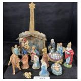 Nativity Scene W/ Figruines.