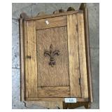 Oak Wall-Hanging Corner Cupboard.