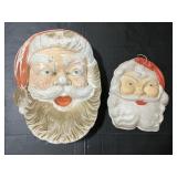 Blow Mold Christmas Santas.