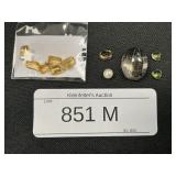 Pearl, Citrine, Rutile Quartz, Peridot, Topaz.